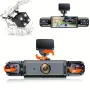 4 Lens Car Dash Cam Front Back Left Right Driving Recorder DVR Motion Detection Loop Recording Night Vision Mobile App Wide Angle Camera With / Without Wiff