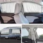 2pcs Universal Car Sunshade Side Window Curtains Automatic Folding UV Protection Pure Cloth Sun Visor Covers Thermal Insulation