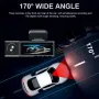 3 Lens 1080P WiFi WDR Dash Cam 3.16 Inch IPS Screen Front Interior Rear Car Driving Recorder Camera 170° Wide Angle Night Vision Motion Detection