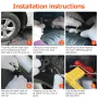 2pcs Full Cover Tire Snow Chains Anti-Slip Sand Muddy Roads with Quenched Steel Studs Winter Safety Emergency Necessities For Cars SUV Truck ATV Motorcycle