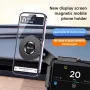 Car Phone Holder Display Screen Mount 360 Degree Adjustable Clip Strong Magnetic Attachment Anti Slip Silicone Protection for Tesla Model 3/Y/X/S