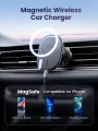 UGREEN Magnetic Cordless Car Phone Holder Charger Air Vent Suction Cup Navigation Bracket