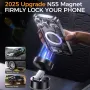 Car Vacuum Suction Phone Holder Double-Sided Suction Cup 360° Rotatable Multi-Angle Adjustable Ultra-Strong Vacuum Adsorption