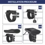 Car Charger Handlebar Mount Bracket Fast Charger 12V-24V Motorcycle USB Charger 3.4A 30W Fast Charge PD + QC3.0 IP67 Waterproof