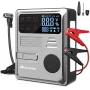 MUDIRO 6000A Car Jump Starter with Air Compressor 150PSI PD30W Fast Charge 2 LED Lights Smart Display for Cars Motorcycles 10L Diesel Engines