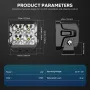 NOVSIGHT 2PCS 3 Inch Flood Beam Light LED Pod Light Square Cube Lamp IP68 Waterproof for Truck ATV UTV SUV Boat Car