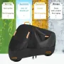 210D Motorcycle Cover Rainproof Sunscreen Anti-UV Motorbike Cover Thickened Oxford Cloth Dust Cover Built-In Anti-Theft Buckle
