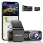 AZDOME M301 Ultra HD WiFi Dash Cam 2K+720P 2 Channel Dual Dash Cam With WiFi GPS Smart Voice Control Front & Rear Dual Lenses