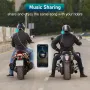 TK-X4 2000M Kit interfono Bluetooth per casco da moto per 6 persone con vivavoce BT 5.1 Hi-Fi Stereo e condivisione di musica per ATV/motoslitta
