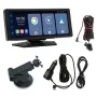 V5312R 8.1 Inch Screen Wireless CarPlay Android Auto Portable DVR 1600x600 Resolution Built-In Camera Driving Recorder 2K Recording Bluetooth 5.0 FM Transmitter Touchscreen Display WiFi Connectivity