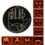 Car LED Fun Expression Gesture Palm Light Smile Face Light Rear Window Multi-Function Warning Car Interesting Expression Remote Control LED Lighting