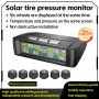 Tire Pressure Monitor System 6-Wheel Solar RV Tire Pressure Monitoring Supports Atmospheric Pressure Tire Pressure Monitoring System