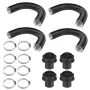 4Pcs 42mm Heater Duct Pipe Tube Air Duct Vent For Air Diesel Heater 4 Holes