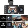 3 Channel WiFi Car Dash Cam HD Video Recording with Night Vision High-Definition Screen Car DVR Night Vision 1920*1080P