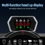 GEYIREN P17 4.3\ OBD+GPS Dual System HUD Rotating LCD Detector Overspeed Water Temperature Speed Alarm Brake Turbine Test Mileage