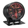 Eluto Universal 2\ 52mm 12V Oil Pressure Gauge Meter With Sensor 10 Color LED Tinted Face PSI