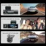 3 Lens 1080P WiFi WDR Dash Cam 3.16 Inch IPS Screen Front Interior Rear Car Driving Recorder Camera 170° Wide Angle Night Vision Motion Detection