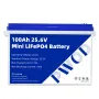 PWOD 25.6V 100Ah 2560Wh Mini LiFePO4 Battery Storage Box RV & Boat Lithium Battery Built-in BMS IP65 Protection