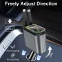 4 in 1 High Power 66W Super Fast Retractable Car Charger with Star Projector Night Light Car Mood Light for iOS and Android