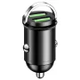 200W Dual USB Car Charger Fast Charging for iPhone QC3.0 Mini USB Car Phone Charger for Xiaomi for Samsung Huawei Honor
