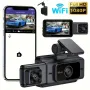 3 inch Triple Car Front Windshield Record WIFI Car DVR Monitoring Night Vision 1080P HD Camera Car DVR Cam with 64G Memory Card