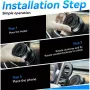 360° Rotate Foldable Car Mount Phone Holder Universal Vacuum Strong Magnetic Multifunctional Navigation Support Bracket