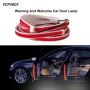 Set Of 2 1.5M Car LED Door Flowing Strip Lamp Car Door Streamer Warning Light Door Side Light Bar Red & White