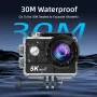 AUSEK 5K Action Camera Sports Camera Waterproof HD Single Screen WIFI Outdoor Cycling Anti-Shake Sports Camera 2 Inches