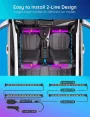 Car Atmosphere Lights Interior APP Control 12V 48 LEDs 1 To 4 Modified LED Colorful Atmosphere Lights Car Foot Interior Lights With Remote Control