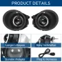 [USA Direct] Pair 12V 55W Car Fog Light Kit w/ Bulbs w/ Switch&Wiring Halogen Fog Lamp for Chevrolet Camaro 2014-2015