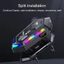 Y20 Motorcycle Helmet Bluetooth Headset 5.3 Bluetooth Headset IPX6 Waterproof with RGB Colorful Lights Split Installation Connect to AI Voice Assistant