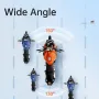 AZDOME Motorcycle Driving Recorder Front Rear Dual Lens DVR BSD Warning Function Waterproof Lens HD Wide Angle GPS Track M600