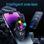 Coralme Y60 Wireless Bluetooth Motorcycle Helmet Headset Cycling Waterproof Noise Cancelling Helmet Headset with RGB Dazzling Color Lighting