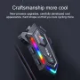 Y20 Motorcycle Helmet Bluetooth Headset 5.3 Bluetooth Headset IPX6 Waterproof with RGB Colorful Lights Split Installation Connect to AI Voice Assistant