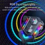 Y20 Motorcycle Helmet Bluetooth Headset 5.3 Bluetooth Headset IPX6 Waterproof with RGB Colorful Lights Split Installation Connect to AI Voice Assistant