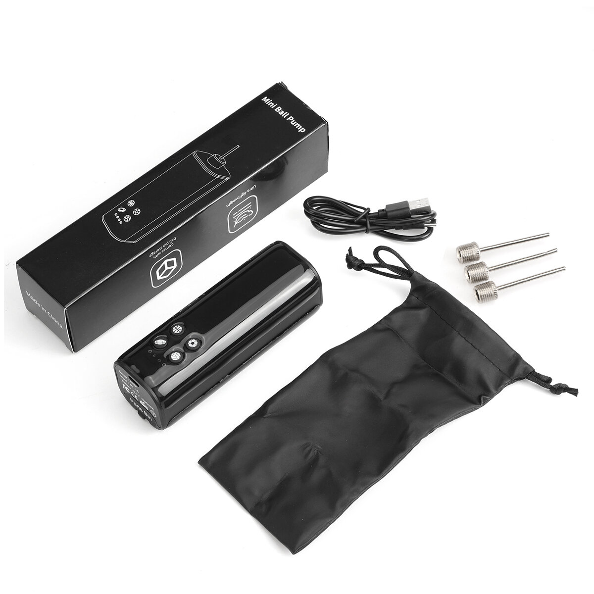 RedrRover Mini-Base Ball Inflator Type-C Charging Cordless Mini Ball Air Pump with 3 Ball Needle for Soccer Balls Basketballs Or Volleyballs