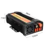 6000W Peak Car Power Inverter DC 12V To AC 220V Dual USB Modified Sine Wave Transformer