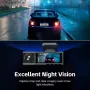 3 Lens 1080P WiFi WDR Dash Cam 3.16 Inch IPS Screen Front Interior Rear Car Driving Recorder Camera 170° Wide Angle Night Vision Motion Detection