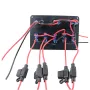 Auto Boot Schakelpaneel Waterdichte Digitale Voltmeter Dubbele USB-poort 12 Stopcontacten Combinatie Marine LED Rocker 5 Gang