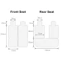 Eluto 5 Seats Car Seat Covers Universal PU Leather Seat Cushion Non-slip Protector Mat