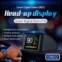Display HUD Head-Up per auto, display LCD portatile OBD2 ad alta definizione, sistema di allarme con misuratore digitale intelligente, tachimetro, chilometraggio, temperatura dell'acqua, manometri turbo.