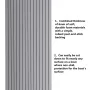 300x90x0.6cm Gray EVA Boat Flooring Faux Teak Decking Sheet Pad