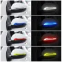2pcs 3D Car Bumper Reflective Strips Car Rearview Mirror Stickers Safety Reflective Stickers Reflective Warning Stickers