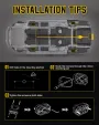 NOVSIGHT A500-RK-R3 4PCS LED RGB Off-road Chassis Lights IP68 Waterproof Rating APP Control Compatibility IOS Android