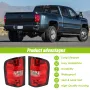 [USA Direct] Pair Tail Light No Blubs Tail Lamps Clear Lens For Chevrolet Silverado 1500 2500HD 3500HD 2007-2013