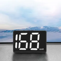 Universal Car GPS HUD Head Display Speed meter ئۆتۆمۆبیل خێرایی کیلۆمەتر لە کاتژمێرێکدا خێرایی پێوەر