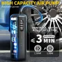 150PSI Portable Air Pump Multi-Functional Electric Tie Inflator with Digital Pressure Gauge, Fast Inflation for Car Tires,Bikes,Balls