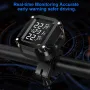 Extractme Wireless TPMS Motorcycle Tyre Temperature Alarm Sensor USB Charging LCD Display Tire Pressure Monitoring System