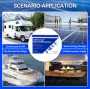 PWOD 25.6V 100Ah 2560Wh Mini LiFePO4 Battery Storage Box RV & Boat Lithium Battery Built-in BMS IP65 Protection