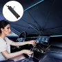 Car Front Windshield Sunshade Umbrella Portable Foldable Design Anti-UV Car Sunshade Windshield Cover for Sedans SUVs Van Trucks